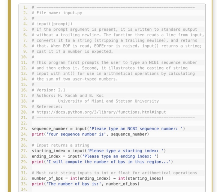 Solved # 4 8. + 1. 2. # File name: input.py 3. # # input ( | Chegg.com