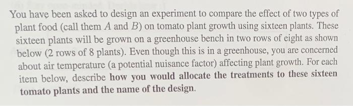 design an experiment to investigate the effect of indoor plants