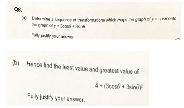 Solved Q8. (a) Determine a sequence of transformations which | Chegg.com