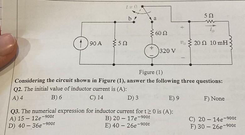 Solved Considering the circuit shown in Figure (1), answer | Chegg.com