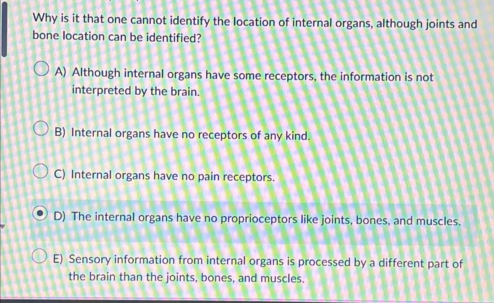 Solved Why is it that one cannot identify the location of | Chegg.com