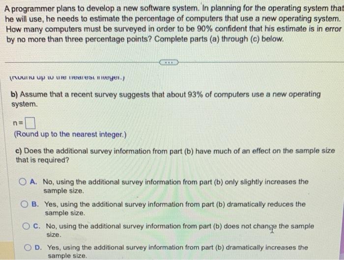 Solved A programmer plans to develop a new software system. | Chegg.com