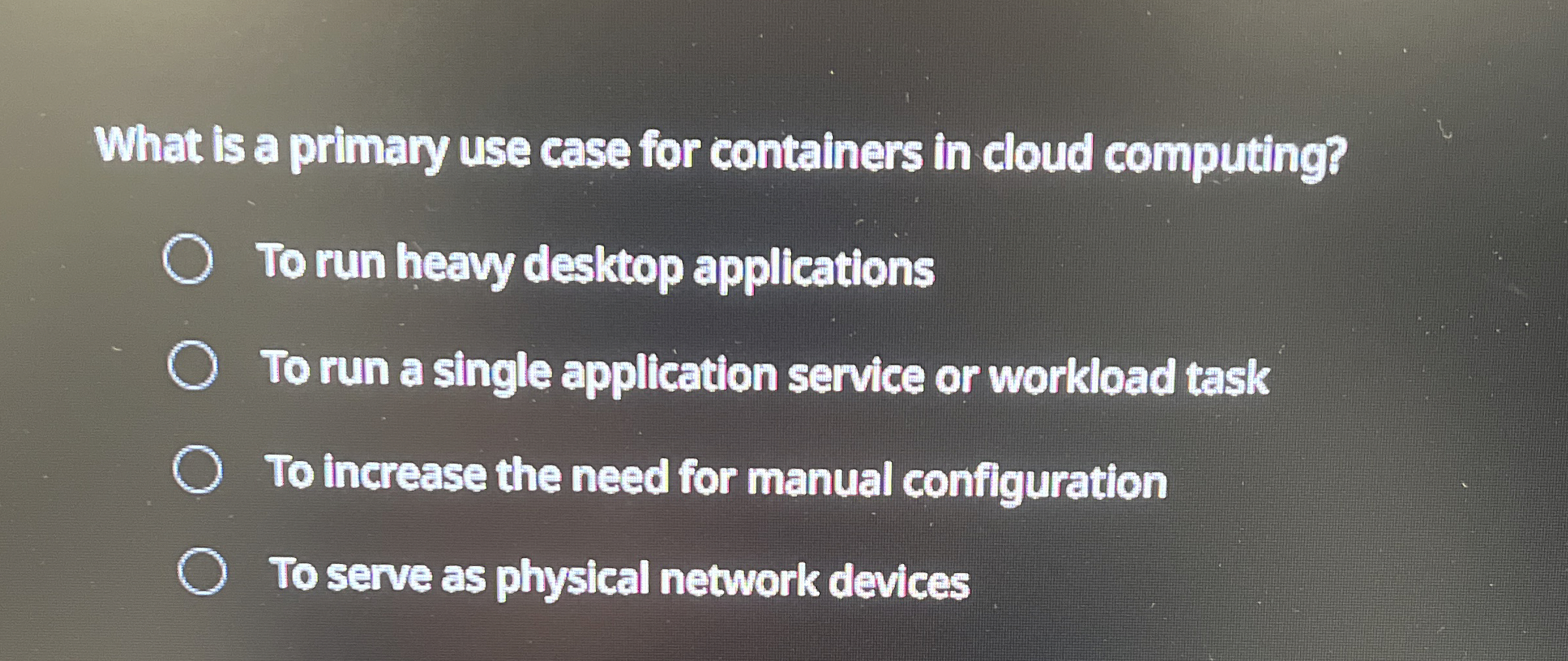 Solved What is a primary use case for containers in cloud