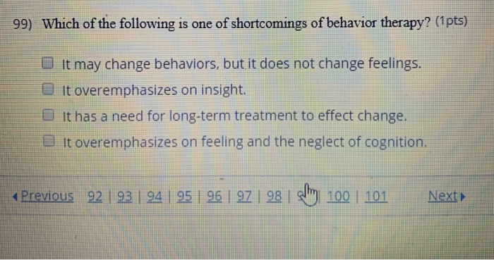 Solved 99) Which of the following is one of shortcomings of | Chegg.com