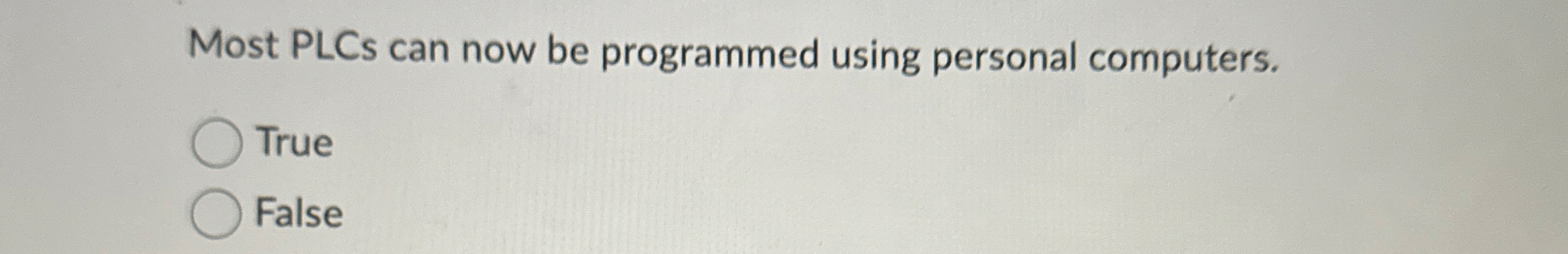 Solved Most PLCs can now be programmed using personal | Chegg.com