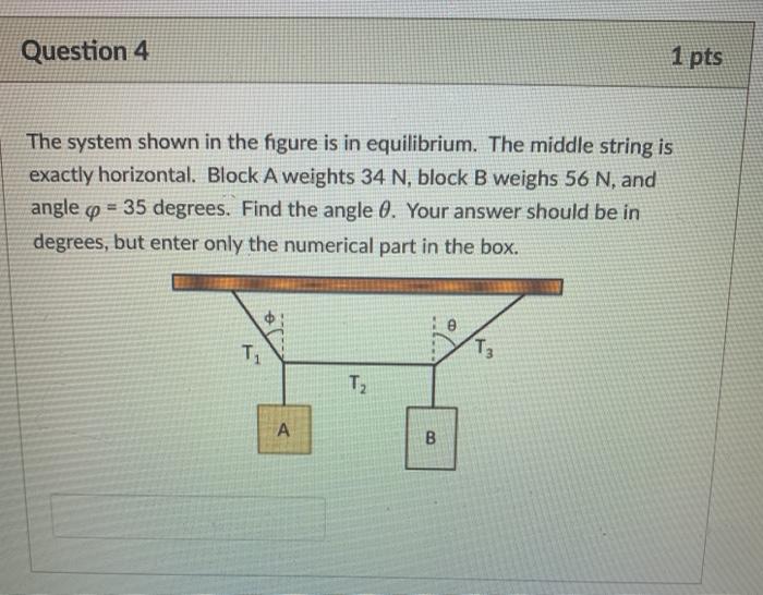 Solved Question 1 1 pts The system shown in the figure is in | Chegg.com