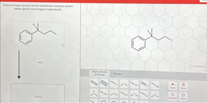 Solved Draw The Major Product Of The Substitution Reaction