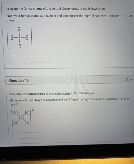 calculate the formal charge of central atom in phosphate ion