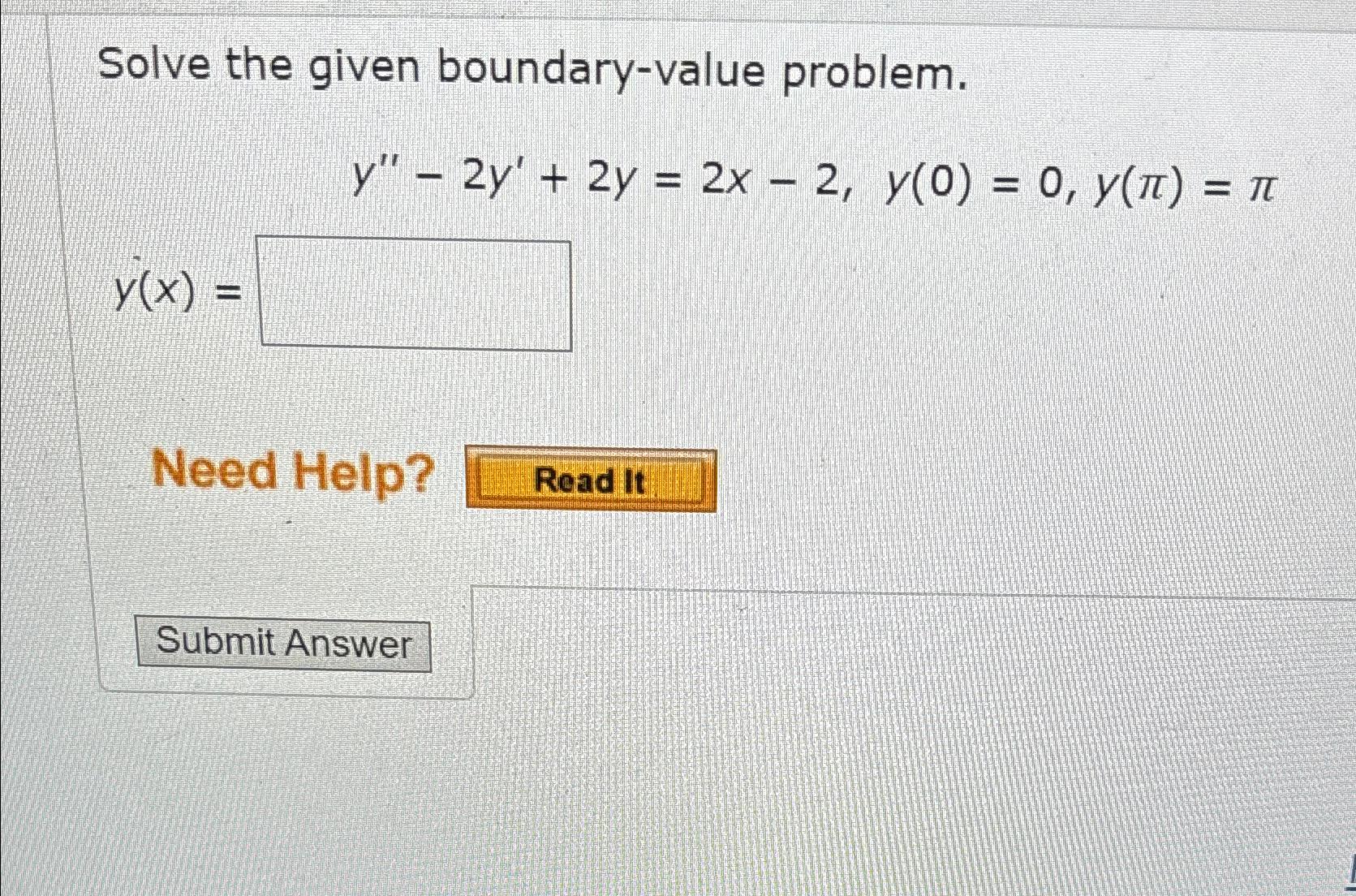 Solved Solve The Given Boundary-value | Chegg.com