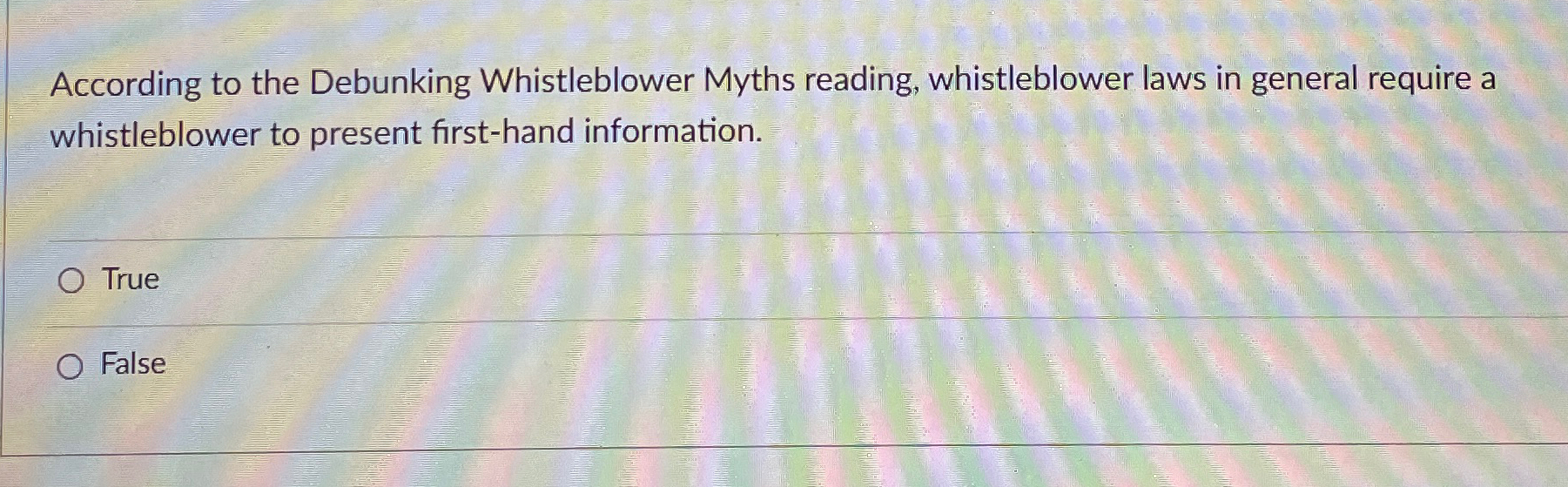 Solved According To The Debunking Whistleblower Myths | Chegg.com