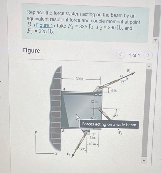 solved-replace-the-force-system-acting-on-the-beam-by-an