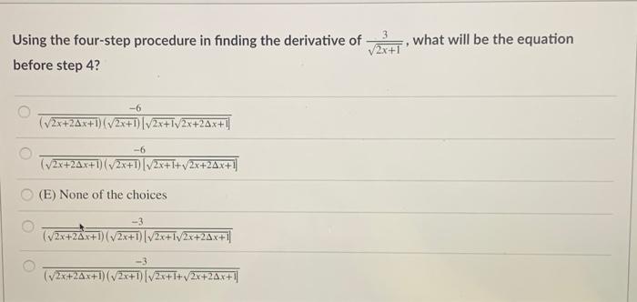 Solved what will be the equation Using the four-step | Chegg.com