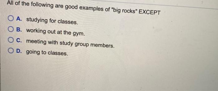 Solved All of the following are good examples of 