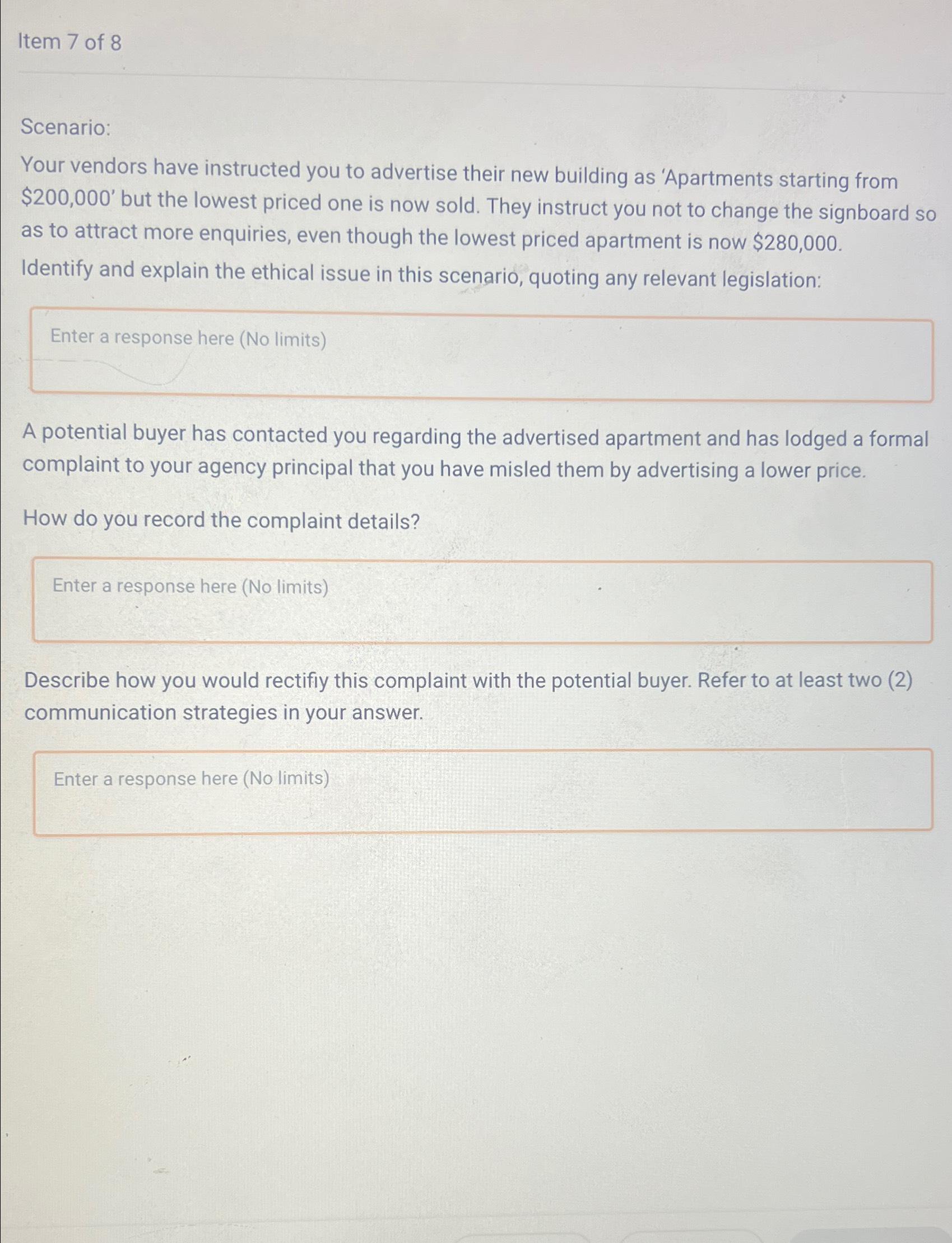 Solved Item 7 of 8Scenario Your Vendors Have Instructed You Chegg