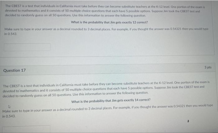 Solved The Cbest Is A Test That Individuais In California 8979