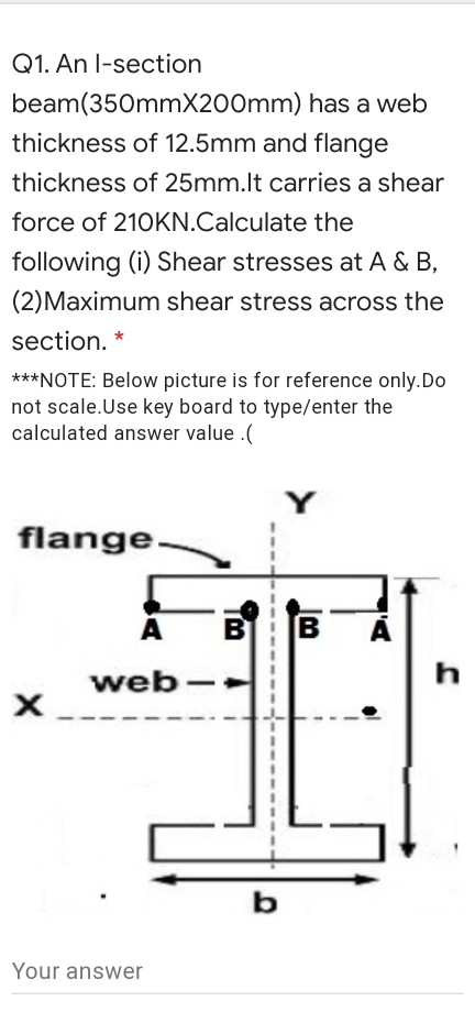 Solved Q1. An I-section beam(350mmX200mm) has a web | Chegg.com