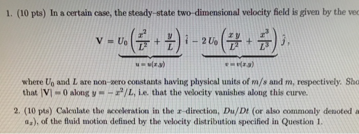 Solved 1. (10 pts) In a certain case, the steady-state