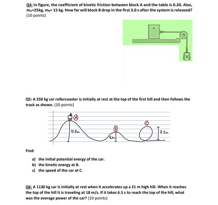 Solved 04: In figure, the coefficient of kinetic friction | Chegg.com