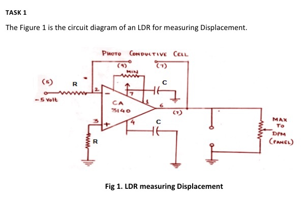 TASK 1 The Figure 1 is the circuit diagram of an LDR | Chegg.com