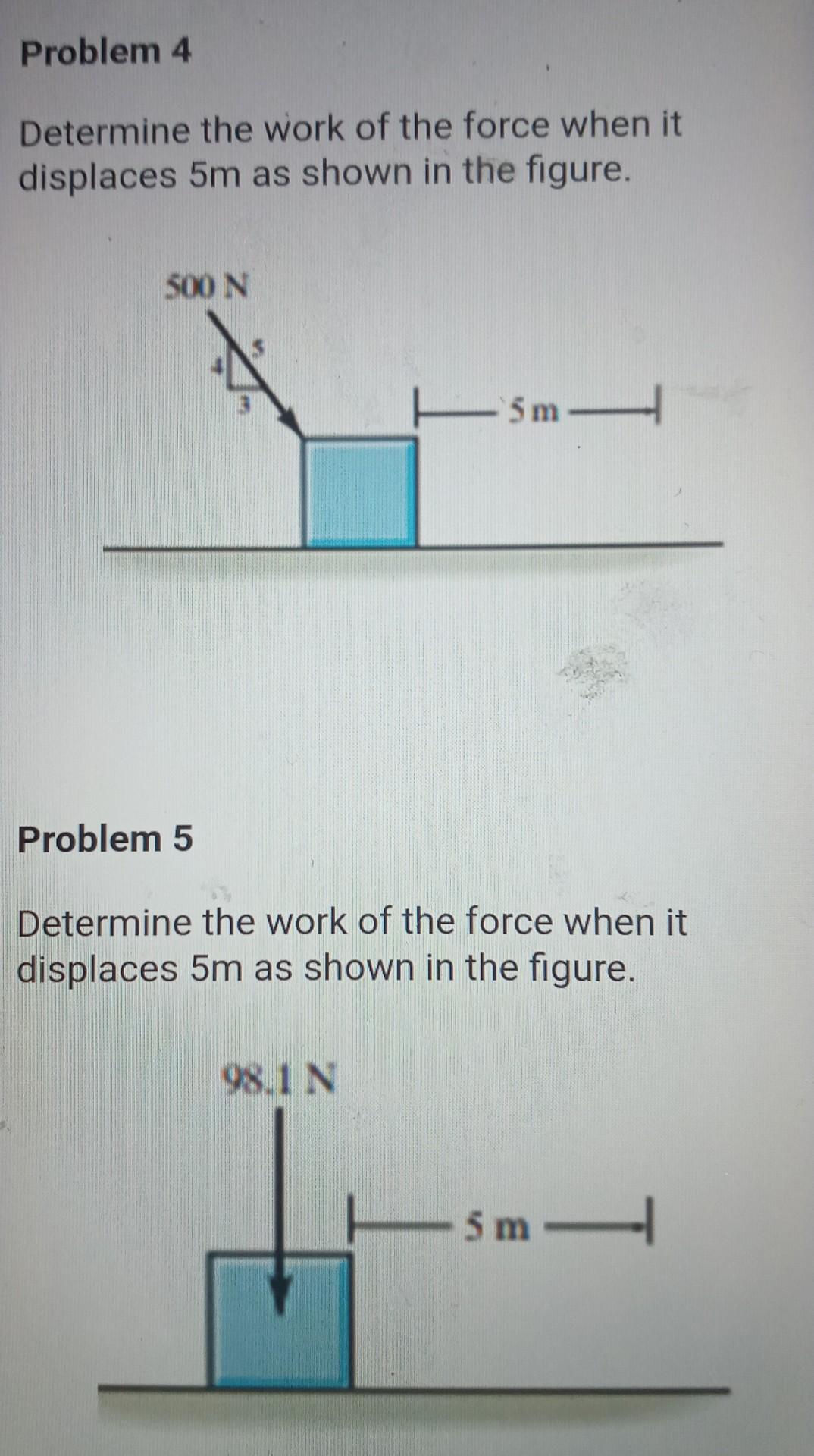 Solved Problem 4 Determine the work of the force when it | Chegg.com