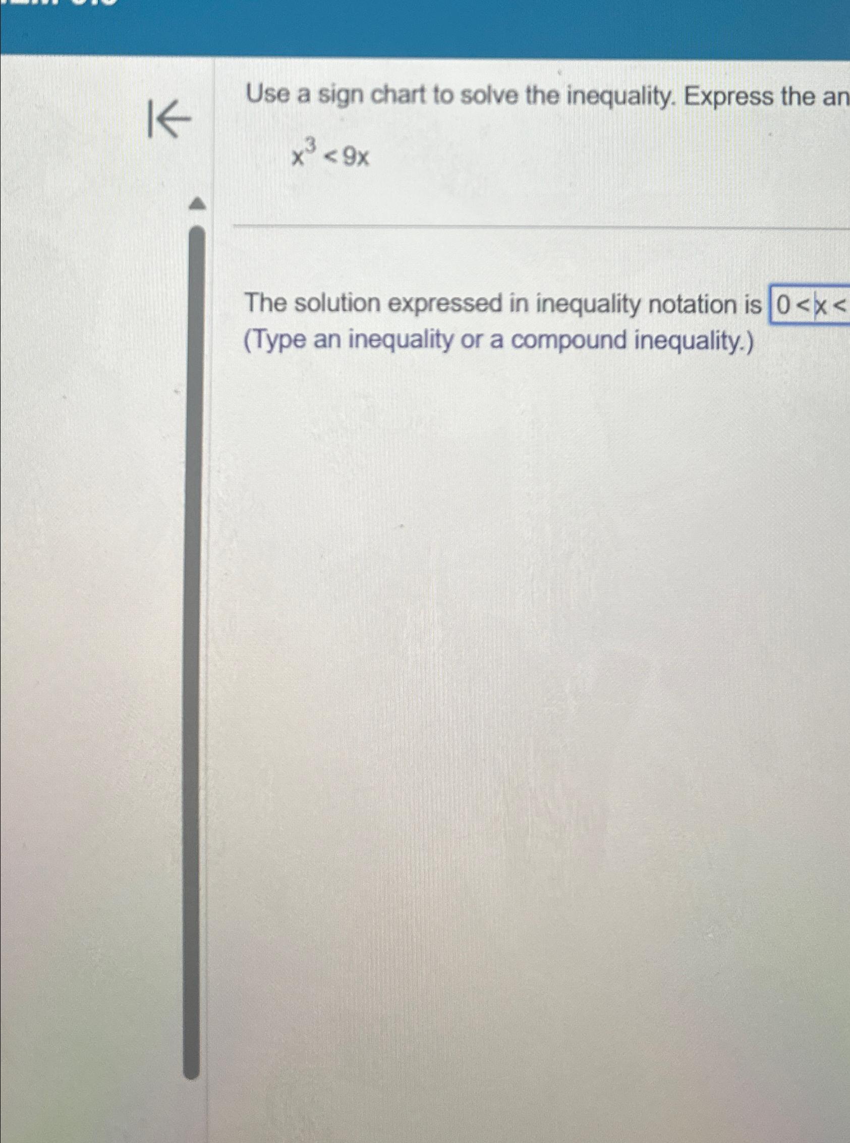 solved-use-a-sign-chart-to-solve-the-inequality-express-the-chegg