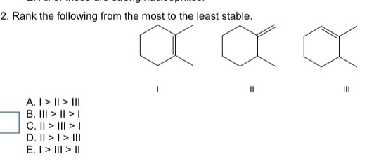 Solved 2. Rank The Following From The Most To The Least | Chegg.com