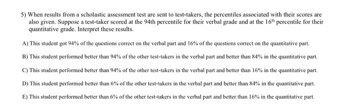 solved-5-when-results-from-a-scholastic-assessment-test-are-chegg