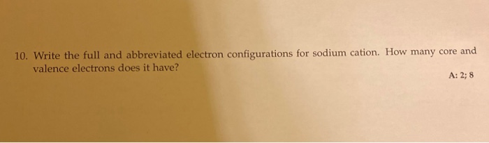 Solved 10. Write the full and abbreviated electron | Chegg.com