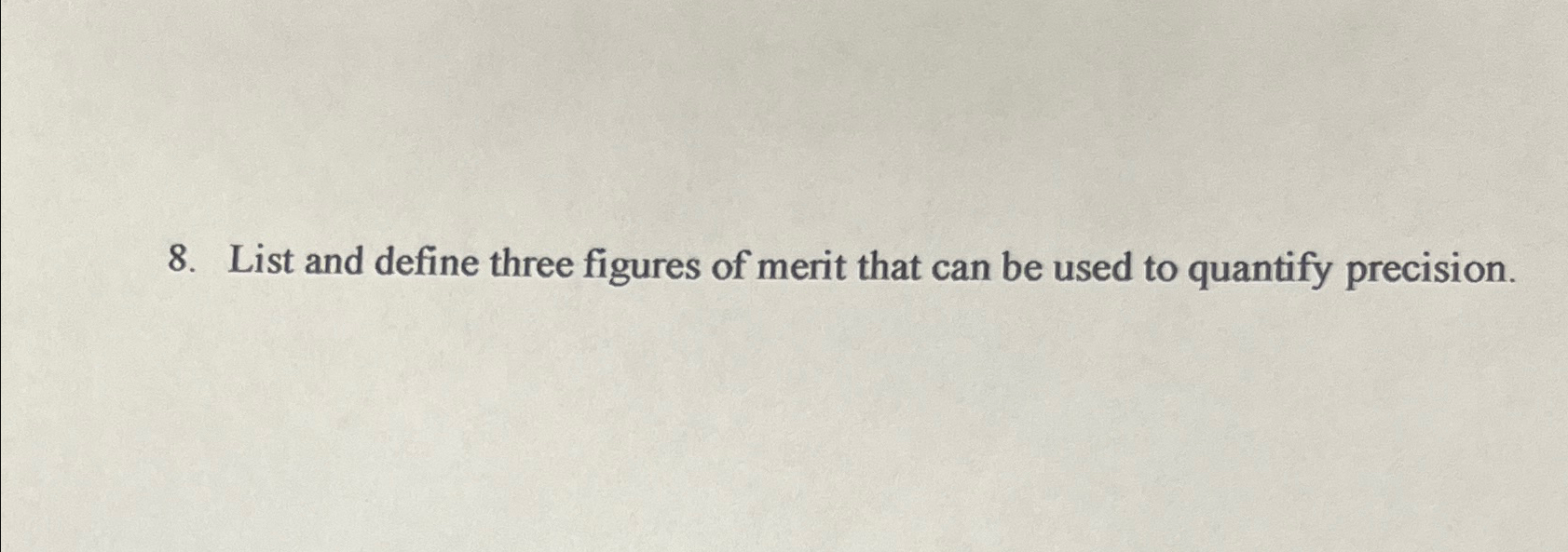 Solved List and define three figures of merit that can be | Chegg.com