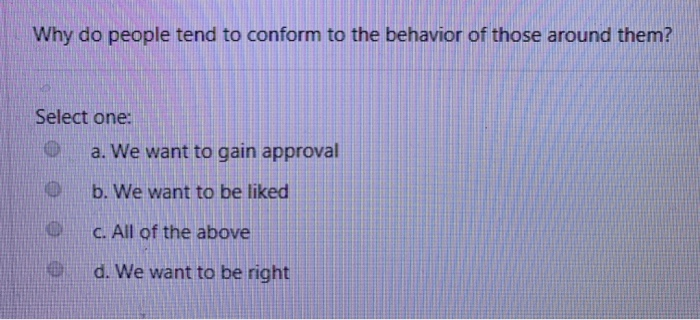 Solved Normative Social Influence Results From Peoples Chegg