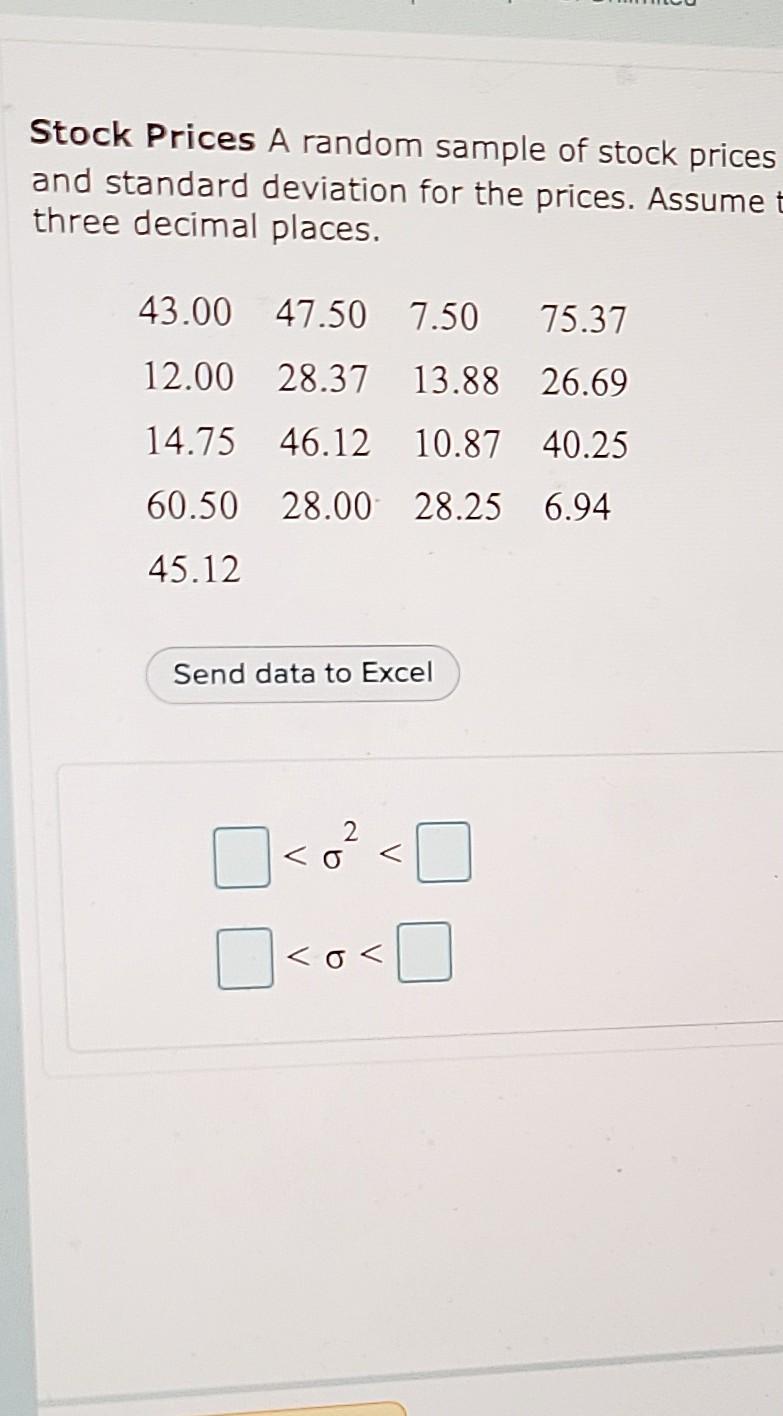 Solved find the 95% confidence intervals for the variance | Chegg.com