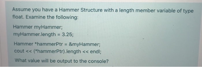 Solved Assume you have a Hammer Structure with a length | Chegg.com