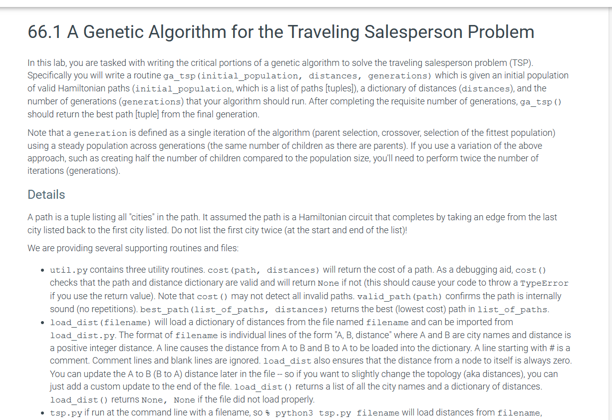 Solved Help with a generic python algorithm for the | Chegg.com