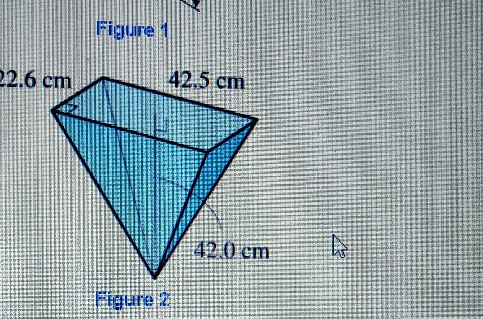 Solved Find The Volume Figure 2: 22.6 Cm, 42.5 Cm, 42.0 Cm | Chegg.com