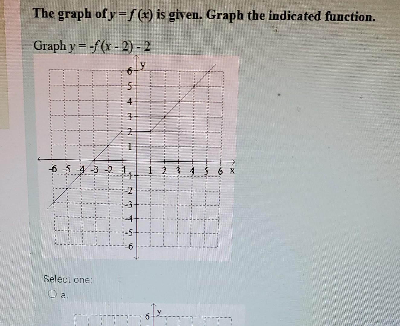 Solved The graph of y=f(x) is given. Graph the indicated | Chegg.com