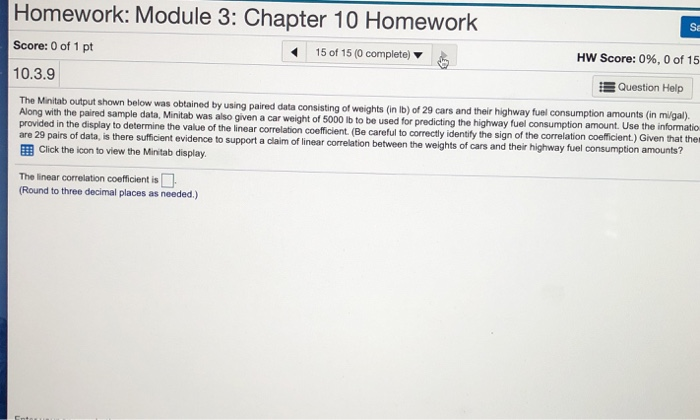 Solved Homework: Module 3: Chapter 10 Homework Se Score: 0 | Chegg.com