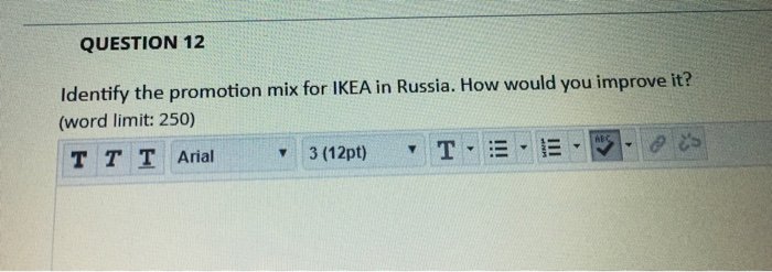 Solved Question 12 Identify The Promotion Mix For Ikea In