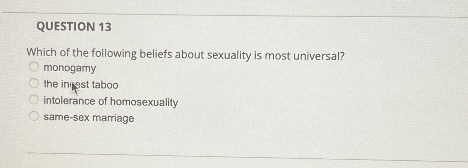 Solved QUESTION 13Which of the following beliefs about | Chegg.com