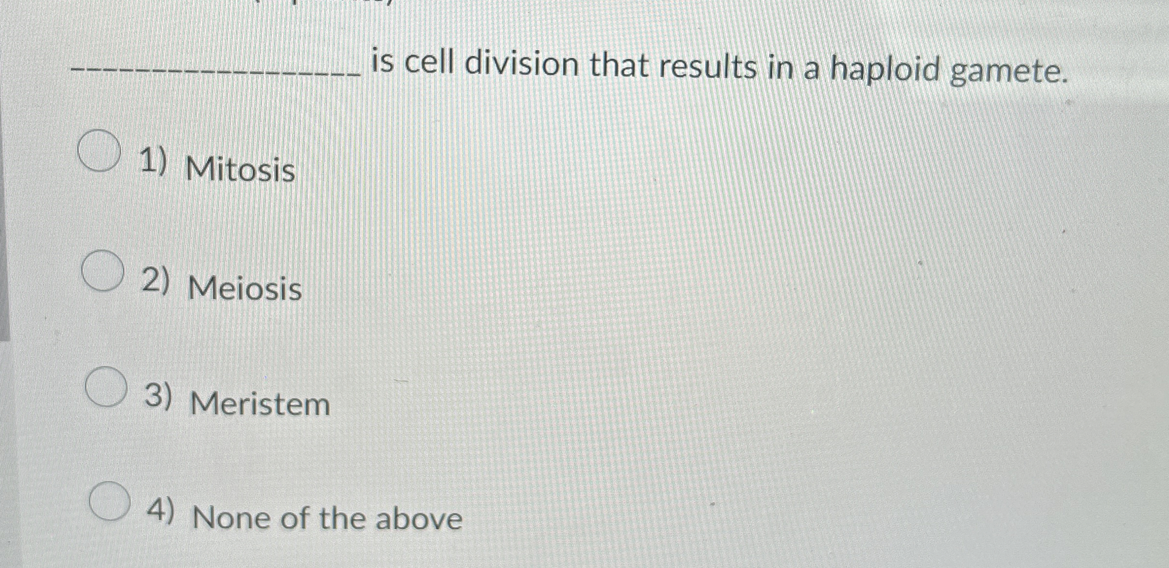 Solved ﻿is cell division that results in a haploid | Chegg.com