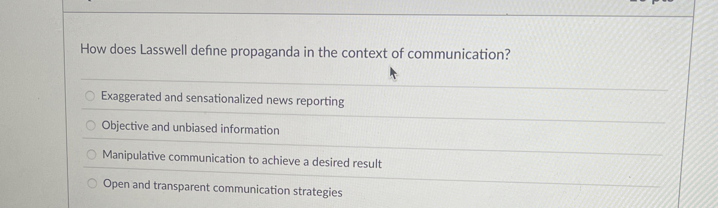 Solved how does lasswell define propaganda in the context of chegg