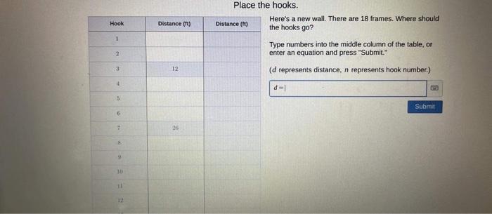 Solved Place the hooks. Here's a new wall. There are 18 | Chegg.com