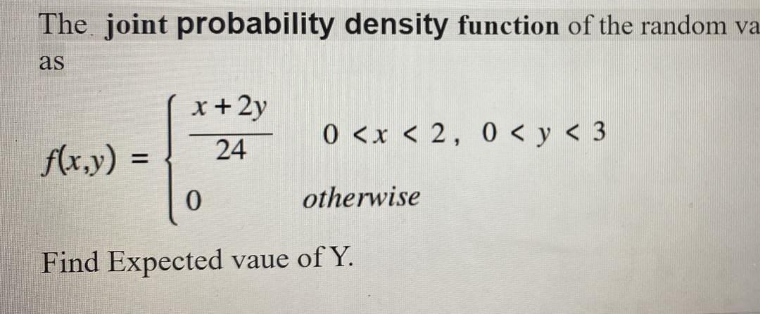 Solved Bability Density Function Of The Random Variables X | Chegg.com