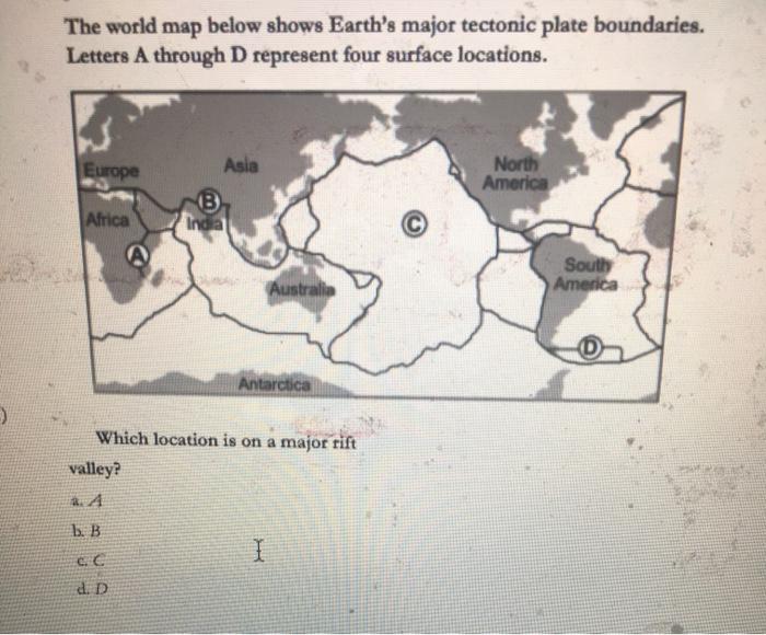 Solved The world map below shows Earth's major tectonic | Chegg.com