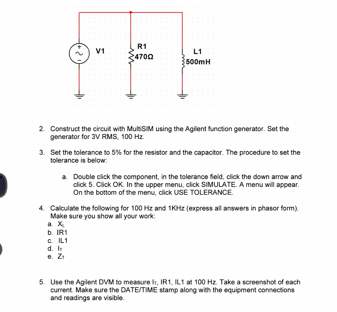 Solved Construct the circuit with MultiSIM using the Agilent