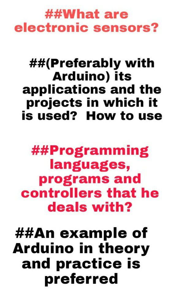 Solved ##What are electronic sensors? ##(Preferably with | Chegg.com