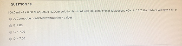 Solved QUESTION 14 What is the pH of a 0.15 M solution of | Chegg.com