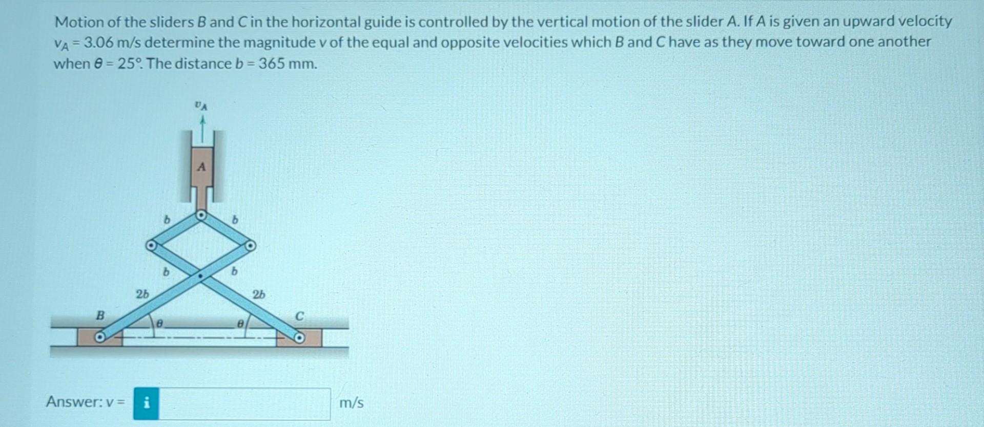 Horizontal Guide Solved Motion of the sliders B and C in the horizontal guide | Chegg.com