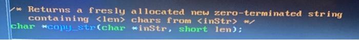 Solved - Returns a fresly allocated new zero-terminated | Chegg.com