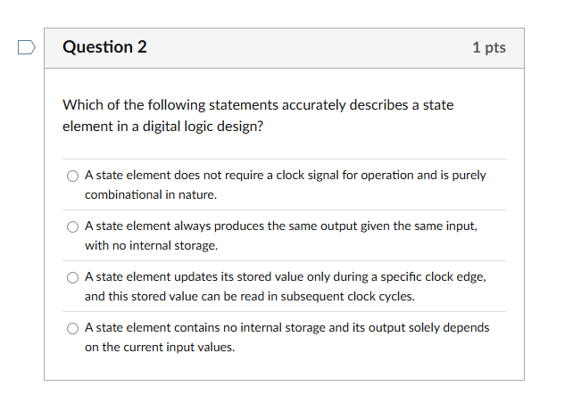 Solved Question 2Which of ﻿the following statements | Chegg.com