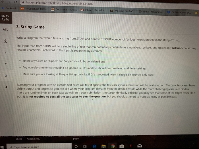 Solved hackerrank.com/test/Omlrph6/questions/b449fdk16 shoot | Chegg.com